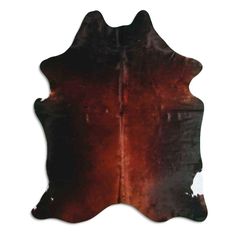 Brown cowhide rug L
