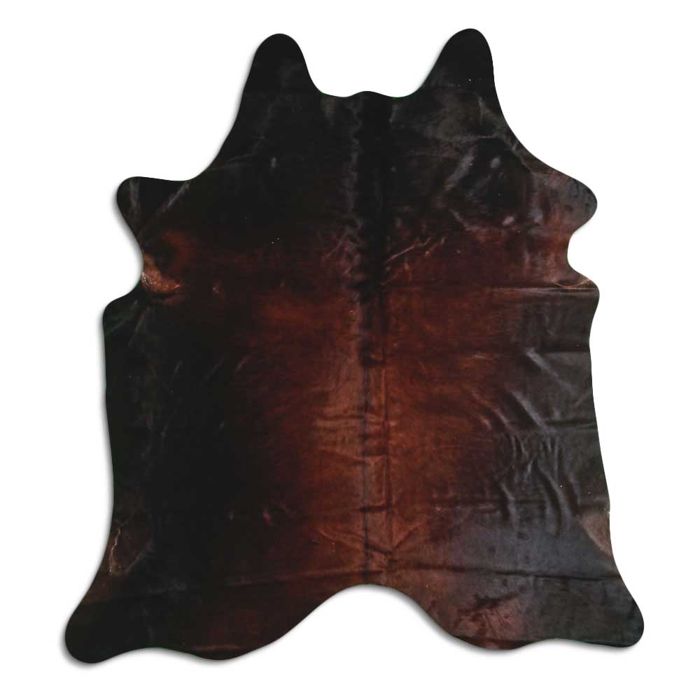 Brown cowhide rug XL