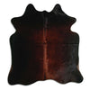 Brown cowhide rug M