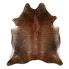 Brown cowhide rug M