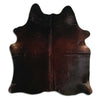 Brown cowhide rug M
