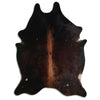 Brown cowhide rug XXXL