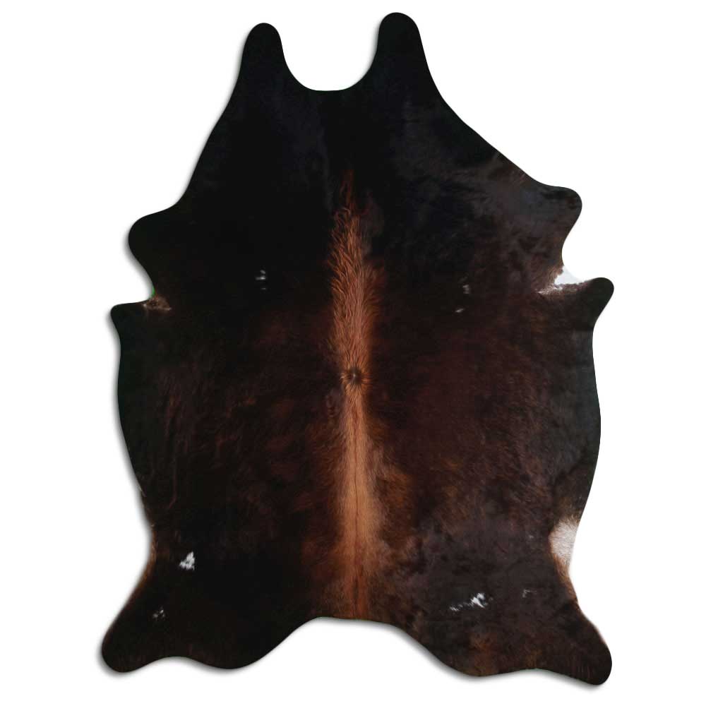 Brown cowhide rug XXXL