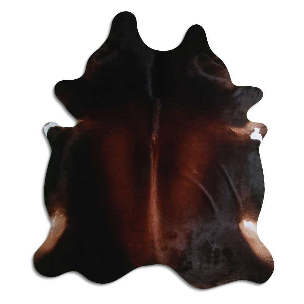 Brown cowhide rug XXL