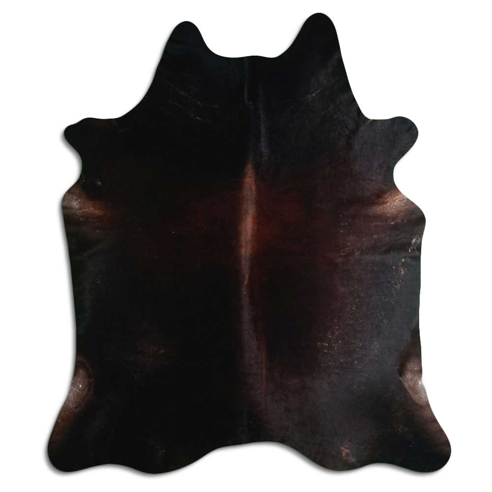 Brown cowhide rug XXL