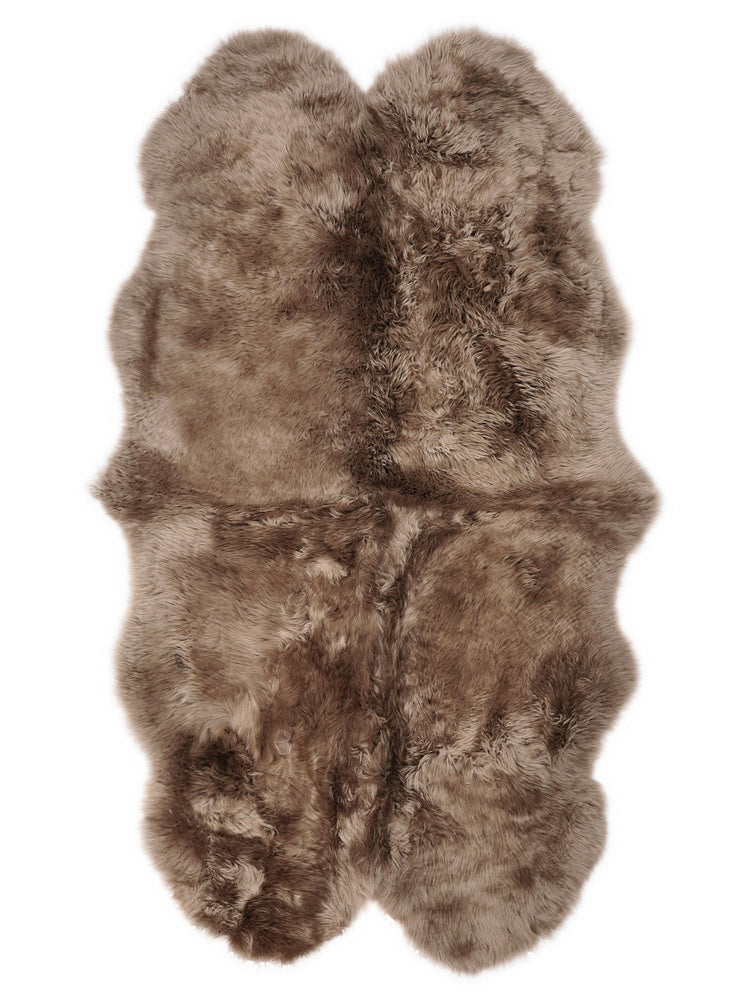 Quad New Zealand sheepskin rug 180 × 100 cm – Mokka