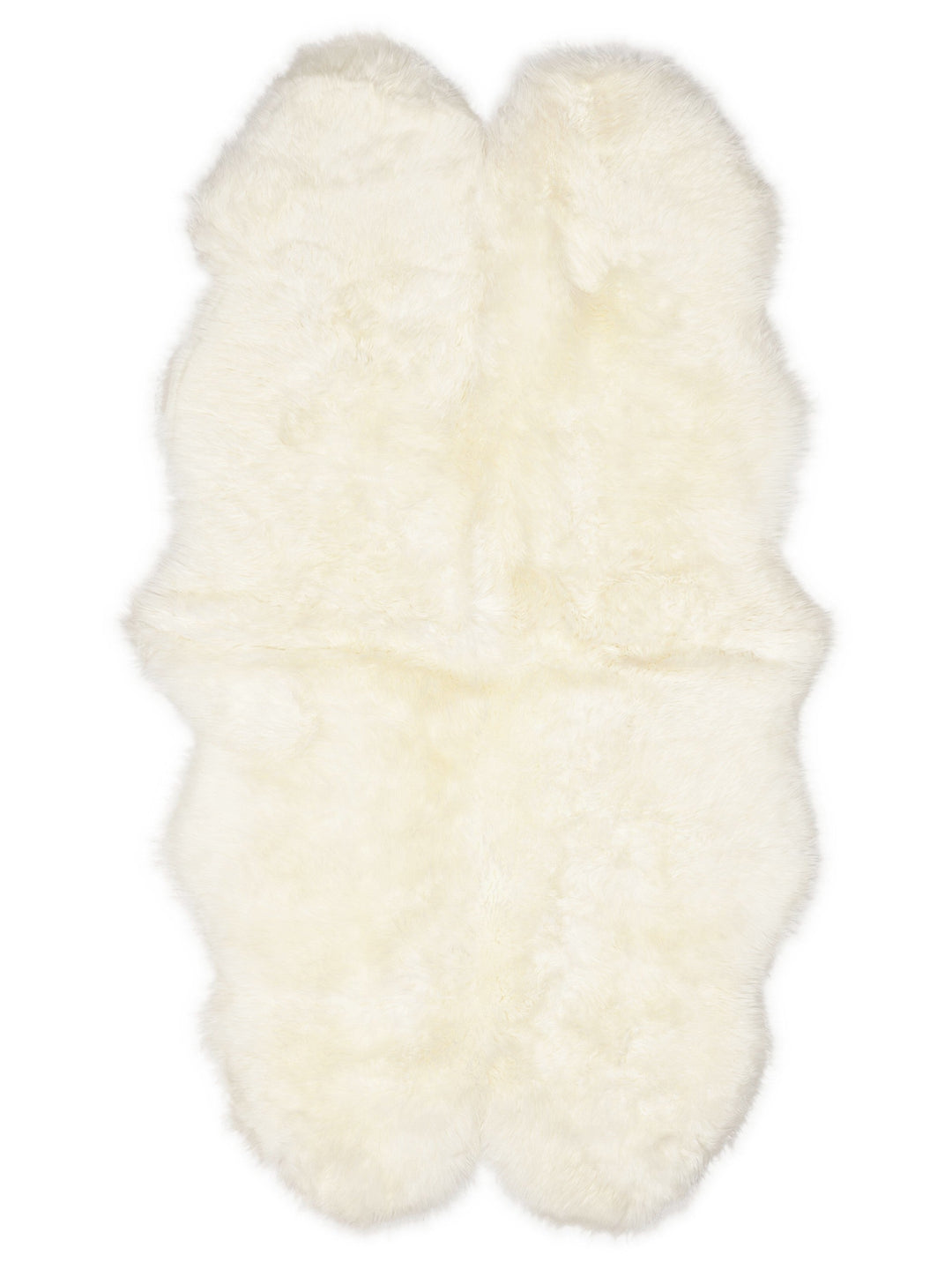 Quad New Zealand sheepskin rug 180 × 100 cm – White