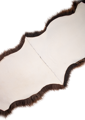 Double white sheepskin rug