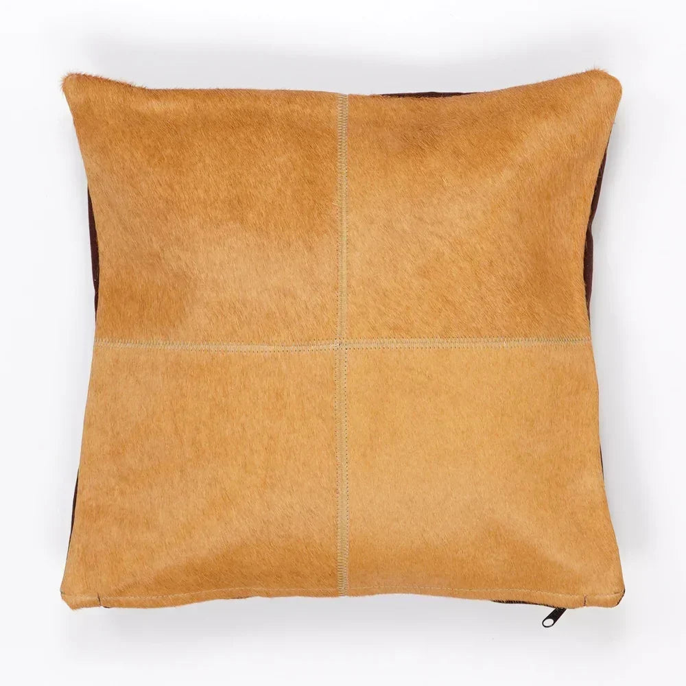Cowhide Cushion Cover – Caramel