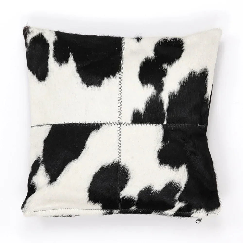Cowhide Cushion Cover – Black-White