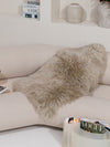 Taupe sheepskin rug