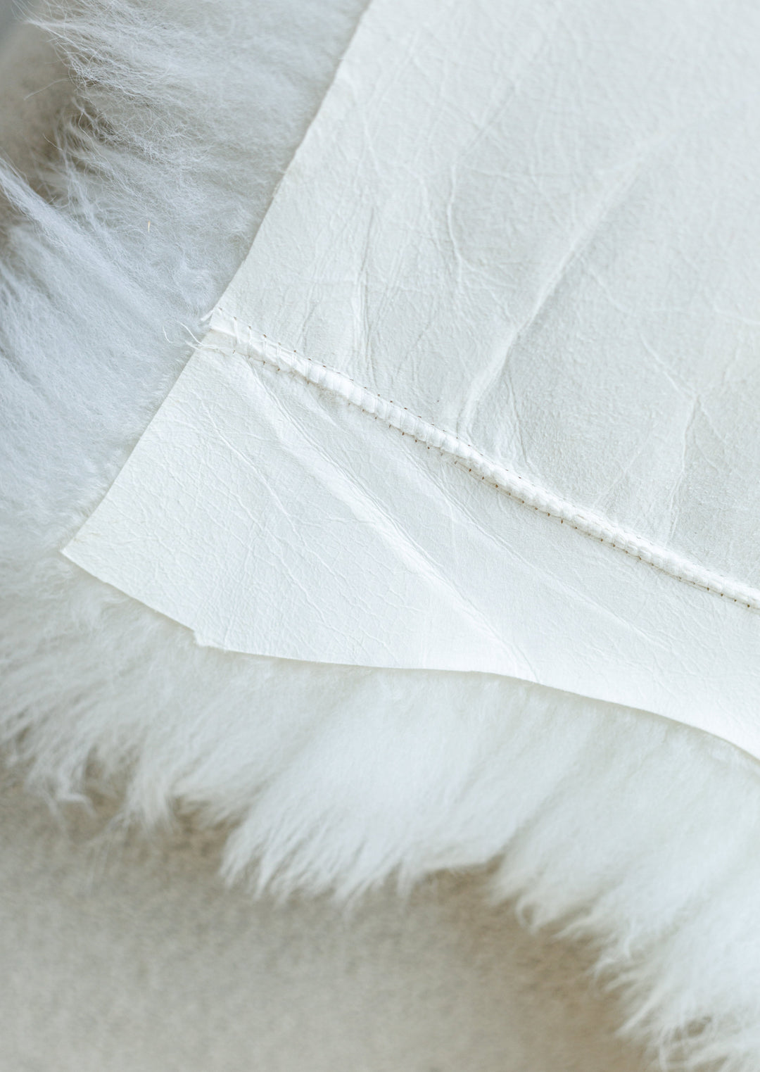 White sheepskin rug XXXXL