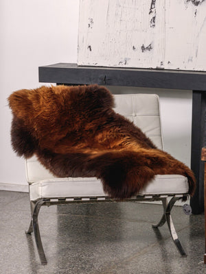 Brown sheepskin rug "Rusty"