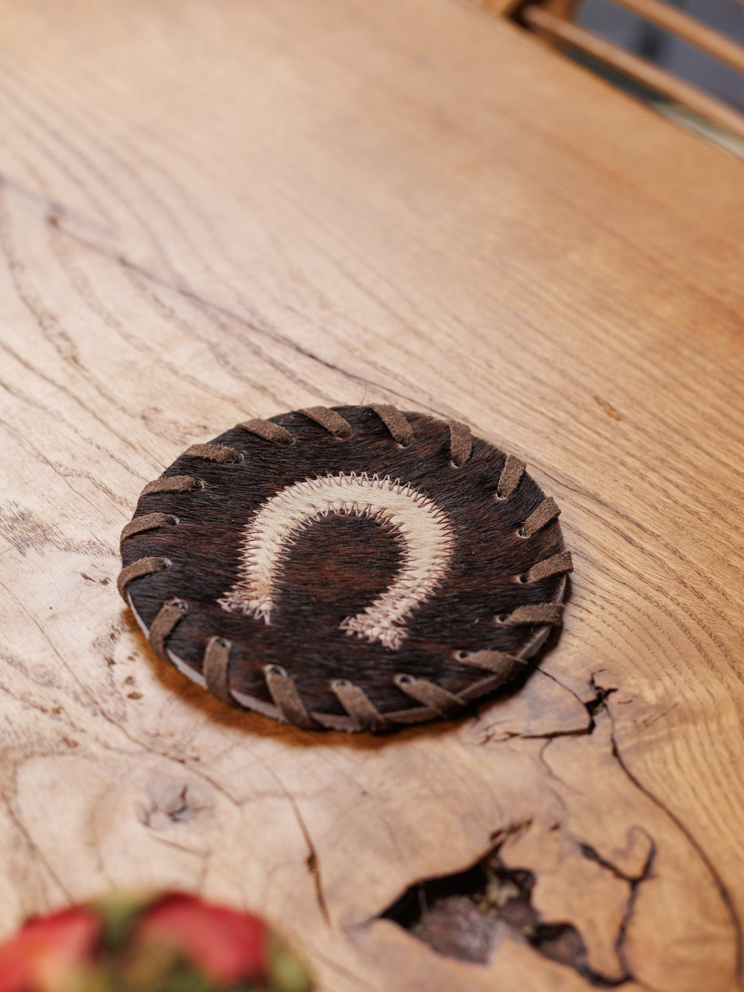 Cowhide Coaster Set