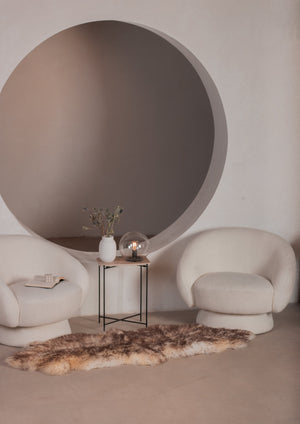 Double mouflon sheepskin rug